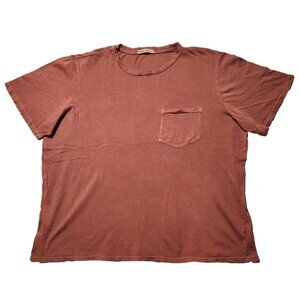 Marine Layer Vintage Slub Pocket Tee – Rust Red/Orange